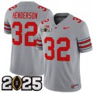 Treveyon Henderson Jersey #32 Ohio State 'Heritage Stripe' 2025 CFP Final Gray
