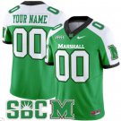 Custom Marshall Thundering Herd Jersey Name and Number Vapor Limited Football Green Alternate