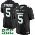 AJ Turner Jersey #5 Marshall Thundering Herd Vapor Limited Football Black