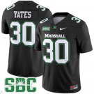 Jaden Yates Jersey #30 Marshall Thundering Herd Vapor Limited Football Black