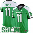 Stone Earle Jersey #11 Marshall Thundering Herd Vapor Limited Football Green Alternate