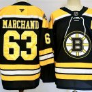 Men’s Brad Marchand Jersey #63 Boston Bruins Home Breakaway Black Stitched