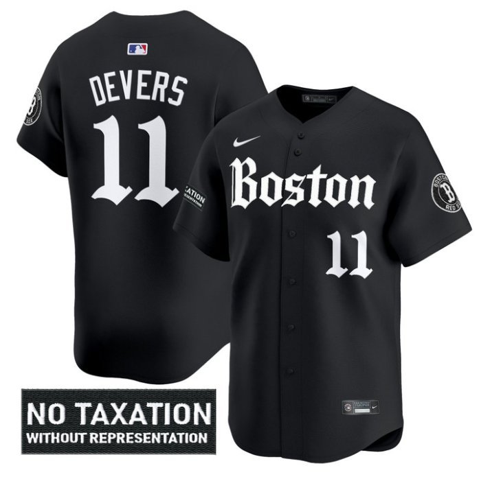 Rafael Devers Jersey #11 Boston Red Sox Retro Newspaper Edition Vapor Premier Limited Stitched Black