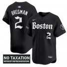Alex Bregman Jersey #2 Boston Red Sox Retro Newspaper Edition Vapor Premier Limited Stitched Black