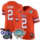 DJ Lagway Jersey #2 Florida Gators 2025 Gasparilla Bowl Patch Orange