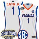 Walter Clayton Jr Jersey #1 Florida Gators 2025 SEC Champions Stitched White