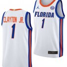 Walter Clayton Jr. Jersey #1 Florida Gators NCAA Basketball White SEC Patch Stitched