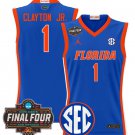 Walter Clayton Jr Jersey #1 Florida Gators 2025 Final Four Patch Stitched Royal
