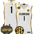 Walter Clayton Jr Jersey #1 Florida Gators 2025 National Champions White Gold