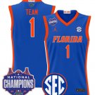 Team Jersey #1 Florida Gators 2025 National Champions Patch Stitched Royal