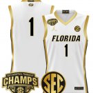 Team Jersey #1 Florida Gators 2025 Tournament Champions Patch White Gold