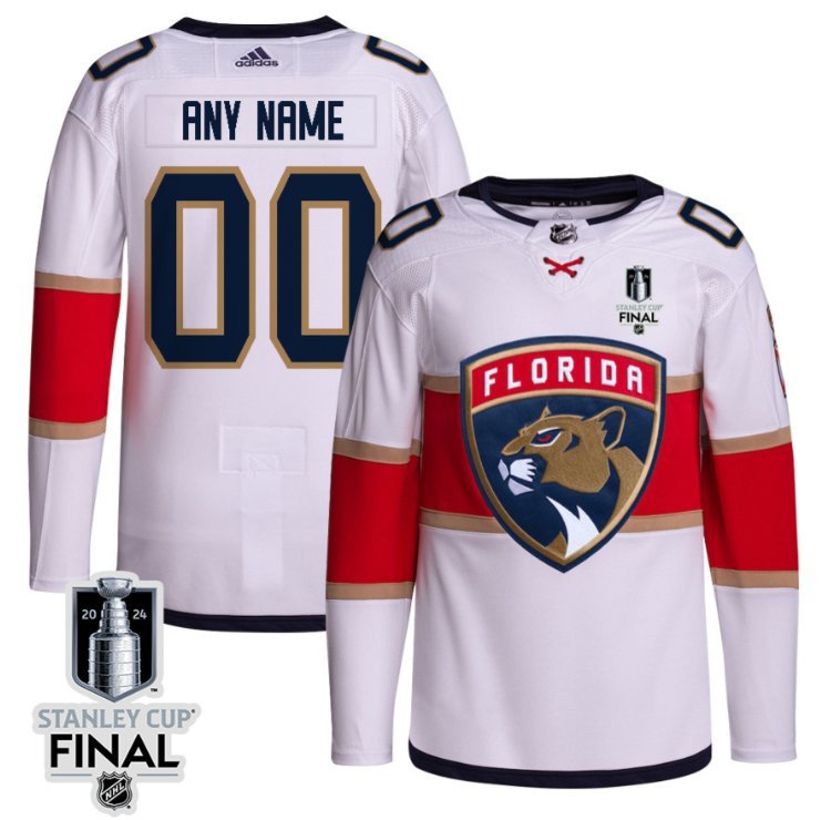 Florida Panthers 2024 STANLEY CUP Final Away Breakaway Jersey Customized, White