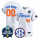 Custom Florida Gators Jersey Softball 2025 World Series Stitched White Limited
