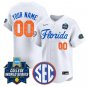 Custom Florida Gators Jersey Softball 2025 World Series Stitched White Limited