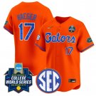 Lauren Haeger Jersey #17 Florida Gators Softball 2025 World Series Stitched Orange