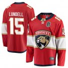 Anton Lundell 15 Florida Panthers 2025 Stanley Cup Final Home Breakaway Men Jersey Red