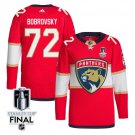 Sergei Bobrovsky 72 Florida Panthers 2025 STANLEY CUP Final Patch Home Men Jersey Red