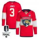 Seth Jones 3 Florida Panthers 2025 STANLEY CUP Final Patch Home Men Jersey Red