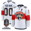 Custom Florida Panthers Jersey 2025 Stanley Cup Champions White