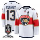 Sam Reinhart Jersey #13 Florida Panthers 2025 Stanley Cup Champions White