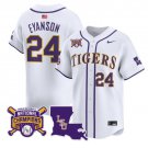 Anthony Eyanson Jersey #24 LSU Tigers 2025 World Series Champions Stitched White