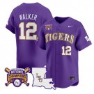 Todd Walker Jersey #12 LSU Tigers 2025 World Series Champions Stitched Purple