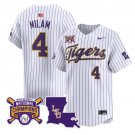 Steven Milam Jersey #4 LSU Tigers 2025 World Series Champions Stitched Stripes
