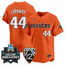 Trent Caraway Jersey #44 Oregon State Beavers 2025 World Series Stitched Orange