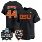 Trent Caraway Jersey #44 Oregon State Beavers 2025 World Series Stitched Black