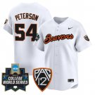 Tyce Peterson Jersey #54 Oregon State Beavers 2025 World Series Stitched White
