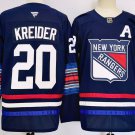 Men’s Chris Kreider Jersey #20 New York Rangers Navy Alternate Stitched