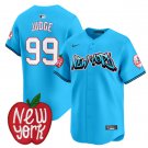 Aaron Judge Jersey #99 New York Yankees Apple Patch Vapor Premier Limited Stitched Light Blue