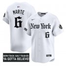 Starling Marte Jersey #6 New York Mets Gothic Borough Edition Stitched White