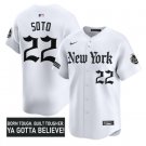 Juan Soto Jersey #22 New York Mets Gothic Borough Edition Stitched White