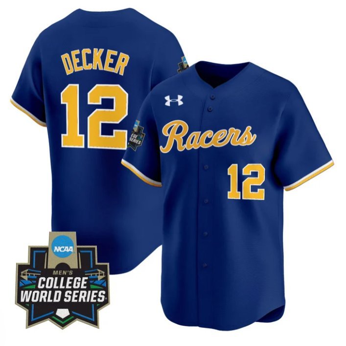 Dominic Decker Jersey #12 Murray State Racers 2025 World Series Stitched Navy