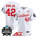 Eddie King Jr Jersey #42 Louisville Cardinals 2025 World Series White