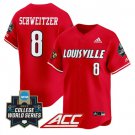 Jake Schweitzer Jersey #8 Louisville Cardinals 2025 World Series Red
