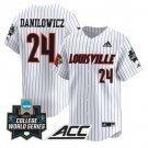 Wyatt Danilowicz Jersey #24 Louisville Cardinals 2025 World Series Pinstripe