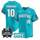 Ty Barrango Jersey #10 Coastal Carolina Chanticleers 2025 World Series Teal