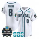 Dean Mihos Jersey #8 Coastal Carolina Chanticleers 2025 World Series White