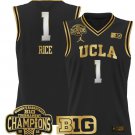 Women's Kiki Rice Jersey #1 UCLA Bruins 2025 Champions Basketball Black Gold