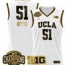 Women's Lauren Betts Jersey #51 UCLA Bruins 2025 Champions Basketball White Gold