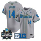 Landon Stump Jersey #14 UCLA Bruins 2025 World Series Stitched Gray