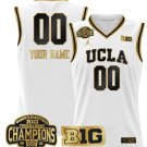 Women's Custom UCLA Bruins Jersey 2025 Big Ten Champions Basketball White Gold