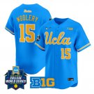 Jordan Woolery Jersey #15 UCLA Bruins Softball 2025 World Series Stitched Blue