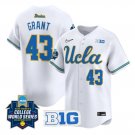 Megan Grant Jersey #43 UCLA Bruins Softball 2025 World Series Stitched White