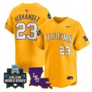 Luis Hernandez Jersey #23 LSU Tigers 2025 World Series Stitched Gold