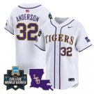 Kade Anderson Jersey #32 LSU Tigers 2025 World Series Stitched White