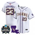 Luis Hernandez Jersey #23 LSU Tigers 2025 World Series Stitched White