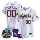 Custom LSU Tigers Jersey Name, Number 2025 World Series Stitched Pinstripe